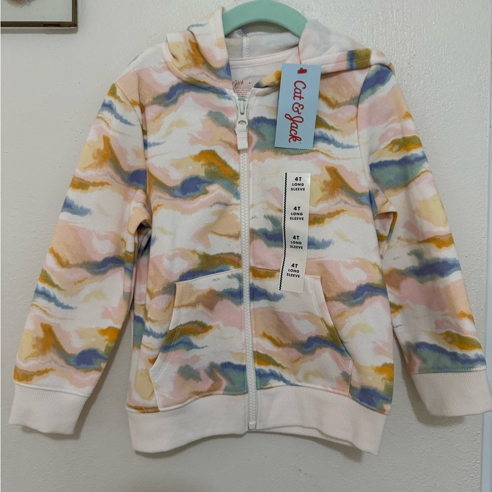 Cat & Jack Pastel Swirl Hoodie